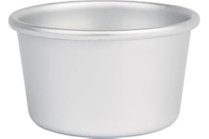 NISBETS Vogue Aluminium Mini Dariole Mould 100ml (6 Pack) - Mini Pudding, Mash, Dessert Mould, Individual Popover Pan K514