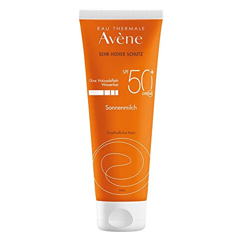 Avene, latte solare Sunsitive, con protezione 50+, confezione da 250 ml [etichetta in lingua italiana non garantita]