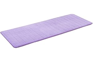 VSUSN - Tappeto da Bagno Antiscivolo, in Memory Foam e Microfibra, per Bagno., Microfibra, Viola Luminoso, 50 x 120 cm