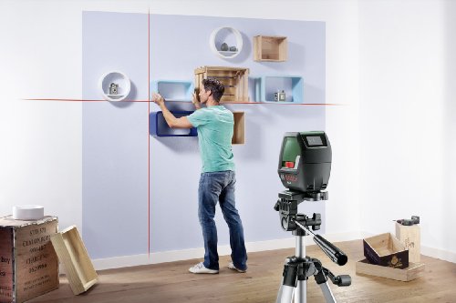 Bosch PLL 2 Kreuzlinienlaser Set + Zielplatte + Schutztasche + Stativ (Arbeitsbereich 10m, Nivelliergenauigkeit ±0,5 mm/m) - 4