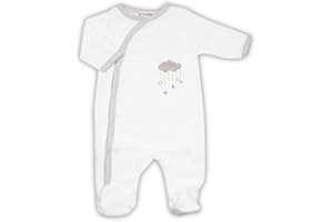 Kinousses Pyjama Bébé - Tenue de Naissance - Motif Nuage d'amour - Taille 1 Mois (54cm) - Coton - Mixte Garçon et Fille - Cadeau de Naissance