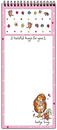 Cockadoodle "Helpful Hugs for You" Hand Drawn Hedgehog Design Magnetic Note Pad