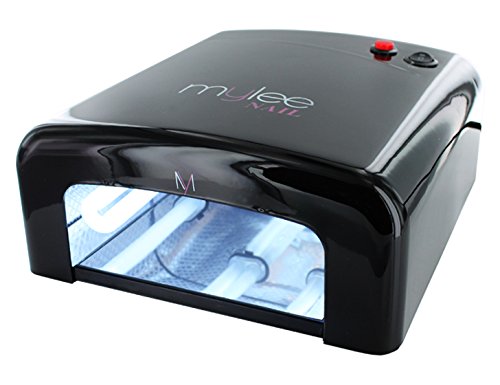 Mylee Black 36W UV Lamp Light Gel Curing Timer Nail Dryer with 4 x 9W Blubs Shellac 3 pin uk plug