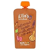 Ella's Kitchen Stage 1 From 4 Months Organic Butternut Squash, Carrot, Apple and Prune 120 g (Pack of 7)