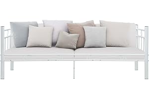 ‎VIDAXL vidaXL Rama leżanki, biała, metalowa, 90 x 200 cm