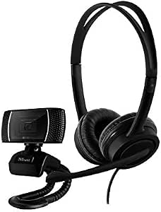 TRUST Set webcam HD + cuffie Doba 2-in-1 Home Office nero 24036 :  Amazon.it: Informatica