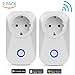 Produktbild Wifi Smart Steckdose Mini Plug Timing Funktion Fernbedienung Ihre GeräTe üBerall Kein Audio Control Smart Wireless Outlet Switch Socket (Rectangle Shape, 2PCS)