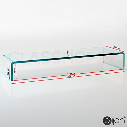 bijon® TV-Glasaufsatz Monitor Erhöhung (B/T/H) 700x300x130mm - klar