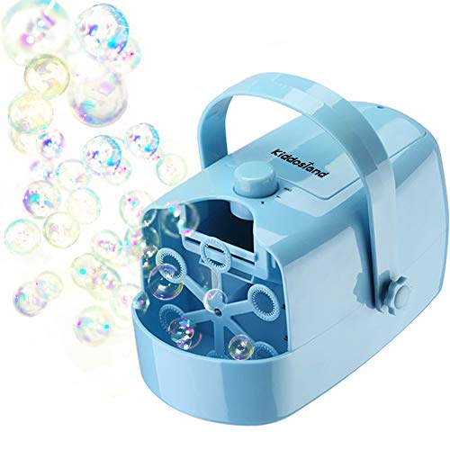 KiddosLand Bolle di Sapone, Macchina per Bolle Alimentata Sia a Presa Che a Batterie, Matrimonio, Bambini, Festa per Esterno e Interno