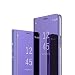 Produktbild Huawei Honor 9 Lite Hülle Spiegel Ledertasche Handyhülle Brieftasche im BookStyle COTDINFOR Überzug Mirror Effect PC Leder Hülle Cool Männer Mädchen Slim Fit Wallet Case Folio Spiegel Schutzhülle Huawei Honor 9 Lite Prime Full Body Schutz Plating Spiegel PU Lederbezug Hell Clear Crystal Spiegel Fall mit Flip Cover Ständer Etui Flip Case Hüllen Schutzhüllen für Huawei Honor 9 Lite Mirror PU Purple MX.