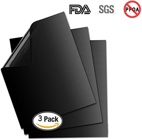 BBQ Grill Mat Non Stick Oven Liner Teflon Cooking Mats - Perfect for Baking on Gas, Charcoal, Oven and Electric Grills - Reusable, Durable, Heat Resistant Barbecue Sheets For Grilling Meat, Veggies, Seafood