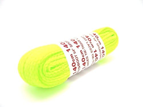 140cm Flat/Fat Chunky Neon Bright Cord - Shoe/Boot/Trainer Laces British Made (Neon Yellow)