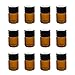 Produktbild frcolor 12 PC 1 ml Mini Flaschen Glas, bernsteinfarben mit Sitzverkleinerer, einer Einflugloch und Kappe für ätherische Öle-Chemikalien Labor-Chemie Parfums de Kolonien von Super Z Outlet