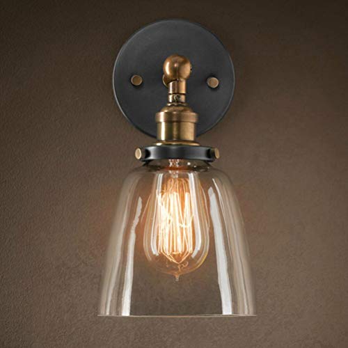 Preisvergleich Produktbild LIGHTLAMPER Wandleuchte Industrielle Retro Wandlampe Led Wall Washer Wandscheinwerfer Innenbeleuchtung Außenwandleuchte Außenbeleuchtung Licht 1000lm, 2000k, E27