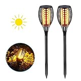 ☞☀ Sonnenlichtautomatik Ein / Aus-Steuerung☀ Während des Tages absorbiert das Sonnenkollektor Sonnenlicht und wandelt Sonnenenergie in elektrischen Strom um. Die Solarlampe schaltet sich bei Dämmerung automatisch ein.