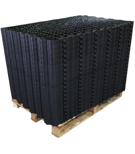 Dalle à Gazon Jardibric 50x50x4 Cm + 3 Cm Ancrage PEHD - Résistance 150 Tonnes/m² (4 Dalles Par M²)