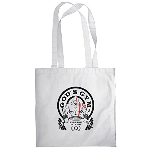 Preisvergleich Produktbild TEXLAB - God's Gym Spartan Fitness - Stoffbeutel, weiß