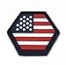 Produktbild TACOPSGEAR HEXPATCH Flag USA 2.5x2.5cm Hexagon Polygon Patch