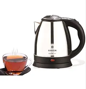 DX Electric Kettle 1.5 Liter Stainless Steel, 1500watts - Black, Silver