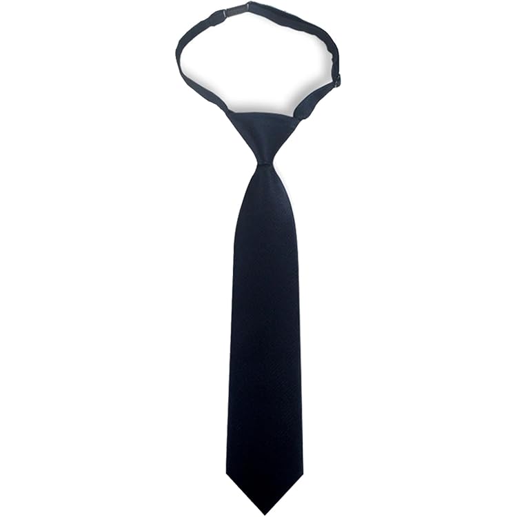 Cravate Noire Pré-nouée Réglable Pour Homme Et Femme - Zip Rapide, Soie Polyester, Style Classique - Idéale Mariage, Bureau, Remise De Diplôme