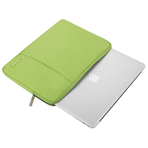 MOSISO Polyester vertikalen Stil Wasserabweisend Laptop Sleeve Case Bag Hülle Schutzhülle Notebook Tasche Schutzabdeckung für 13-13.3 Zoll MacBook Pro, MacBook Air, Notebook Computer, Greenery - 5