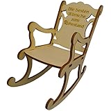 Miniatur Holz Schaukelstuhl zum (Un) Ruhestand, Pensionierung, Jubiläum usw.