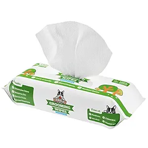 Pogi'S Pet Supplies Grooming Wipes - 100 Deodorizing Wipes for Dogs & Cats - Large, Hypoallergenic, Fragrance-Free, Unscented, 100 Count