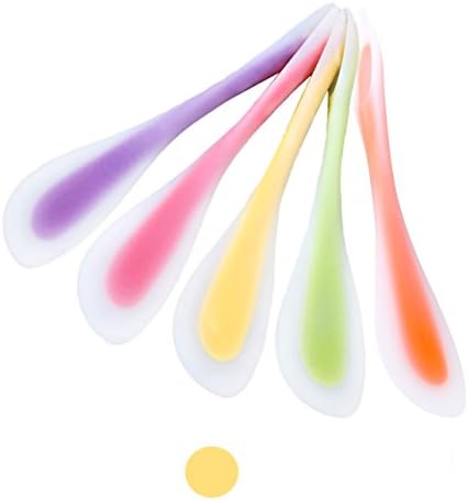 Doppelseitiger Silikon-Spachtel, zum Kochen und Backen, als Teigschaber, für Butter, Eiscreme, von Best Utensils gelb