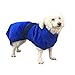 Hunde-Bademantel Mikrofaser Hundehandtuch Schnell Trocknend Super Saugfähig Komfortabel und mit verstellbaren Trägern Blau (XL)