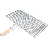 B&uuml;y&uuml;k Boy Mangal Izgarası - 50x30 cm - Ahşap Saplı
