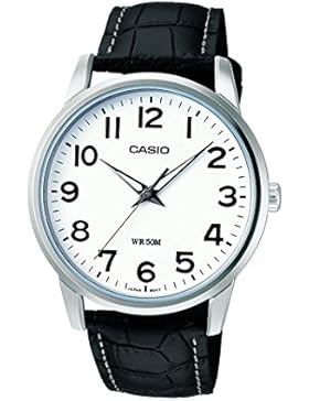 Casio Collection - Herren-Armbanduhr mit Analog-Display und Echtlederarmband - MTP-1303PL-7BVEF