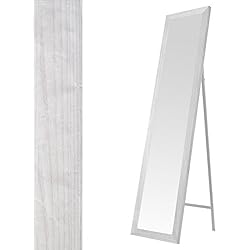 Espejo de pie nórdico blanco de madera para dormitorio de 37 x 157 cm Fantasy - Lola Home