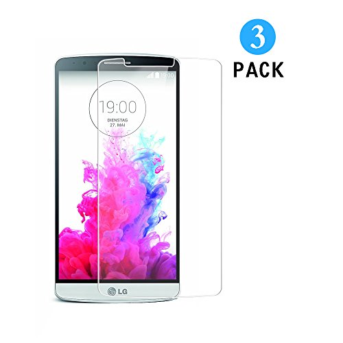 [3 Stück] LG G3 Panzerglas Schutzfolie, WEOFUN Ultra-klar LG G3 Displayschutzfolie, Panzerfolie für LG G3 Folie [0.33mm, Anti-Kratzen, Anti Fingerprint, 9H Härte]