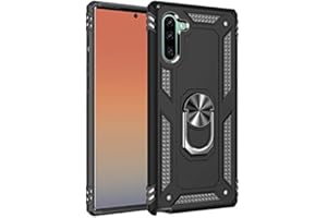 BestST Mobile Phone Case for Galaxy A90, 360 Degree Rotating Ring Holder, TPU Cover, Magnetic Bumper, Shock Absorption, Protective Case with HD Film, Protective Film for Galaxy A90 Case, Black, Black