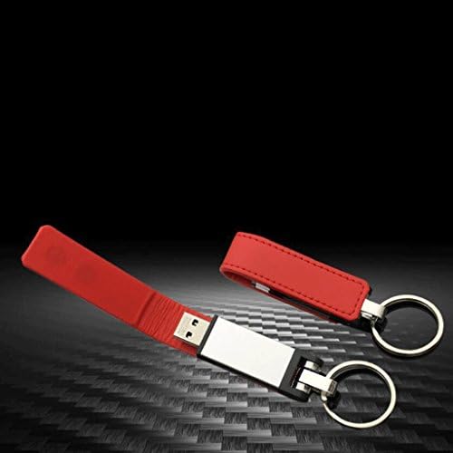 U disk ZHAOJING USB3.0 High-speed Key Chain Leather Case 16G Cortical USB Business Business Gifts Quality Assurance Key Holder Leather Case (Color : Red, Size : 3.0)