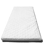 SUZY Microfibre Hypoallergenic Crib Mattress 89 x 38 x 4cm Thick (Square Corners) : Reversible