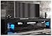 Price comparison product image Modern TV Unit 200cm Cabinet Black Matt and Black High Gloss FREE LED RGB Lights