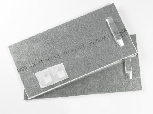 Klebebleche, Spiegelaufhänger bis 32kg (10x30 cm), Aufhänger für Spiegel, Alu-Dibond, Aluminiumplatten. Selbstklebende Aufhängbleche