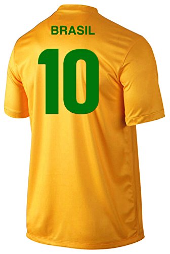 Brasilien Kinder Trikot Set Fußball Fan Zweiteiler Gelb Blau - 3