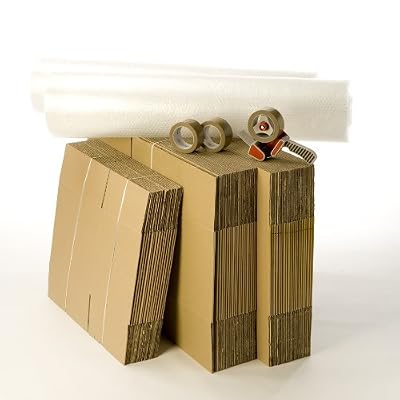 CartonsDeDemenagement.com Kit cartons déménagement T3-T4 avec 3 rouleaux d'adhésif gratuits