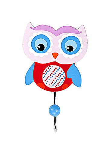 Single Children's Owl Coat Hook Wall Hook for Owl Themed Nursery or Bedroom Accessories