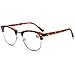 Produktbild LANOMI Runde Lesebrille Damen Herren Brille Lesehilfe Sehhilfe Metallgestell Sehstärke Halbrand Halbrahmen Lesebrillen Leopard (Leopard, 2.5)