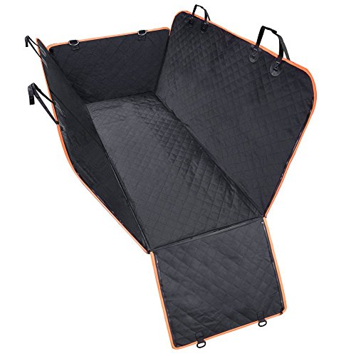 Preisvergleich Produktbild HCMAX Hund Hund Autositzüberzug Haustiere Hängematte Cabrio Abdeckung Wasserdicht Rücksitzbezüge mit Seitenklappen für Auto SUV LKW