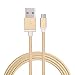 Produktbild Sweet Tech Gold 1.5m Micro USB Nylon Umflochtenes Verwicklungssicheres Kabel Ladekabel Datenkabel Geeignet für Alcatel Shine Lite