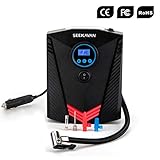 【Benutzerfreundliches Design 】: Seekavan Elektischer Kompressor mit 3 Meter lang Netzkabel ist leicht und einfach zu tragen. Es gibt Schlitze auf beiden Seiten für Netzkabel und Luftschläuche. Wir bieten Ihnen eine einjährige Qualitätsgarantie.