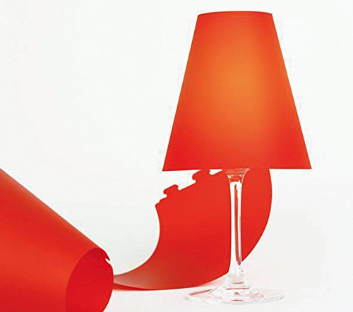 Weinglas-Lampenschirm ROTKÄPPCHEN / drei bezaubernde Lampenschirme aus Transparentpapier zur Verwendung mit Weingläsern und Teelichtern bzw. LED-Lichter - 3