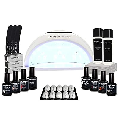 Meanail Kit manucure semi-permanente ✦ 6 Vernis à ongles & Lampe UV/LED 48W Sphère - Coffret Sphère - Cruelty free ✦ Méanail Paris