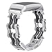 Produktbild Muium Armband Für Fitbit Charge 3 HR & Inspire,Ersatzarmband aus massivem Edelstahl für Fitbit Inspire (Schwarz)