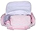 4pcs Baby Diaper Nappy Changing Bag Multi-functional Waterproof Mummy Shoulder Bag Bottle Holder Travel Backpack BC-P (pink)