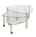 Produktbild ts-ideen 3er Set Dreieck Glastisch Beistelltisch Couchtisch mit Rollen aus 10 mm ESG Sicherheitsglas